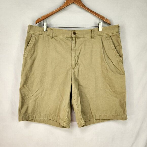 Perry Ellis Cottons Mens Cargo Shorts Sz 42 Brown Pockets Big and Tall - Picture 1 of 8
